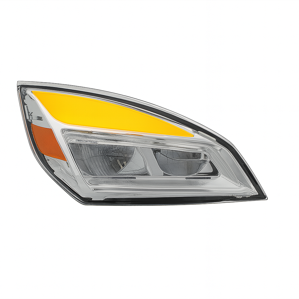 Passenger Side, CHrome Housing, Full LED, Amber LED DRL