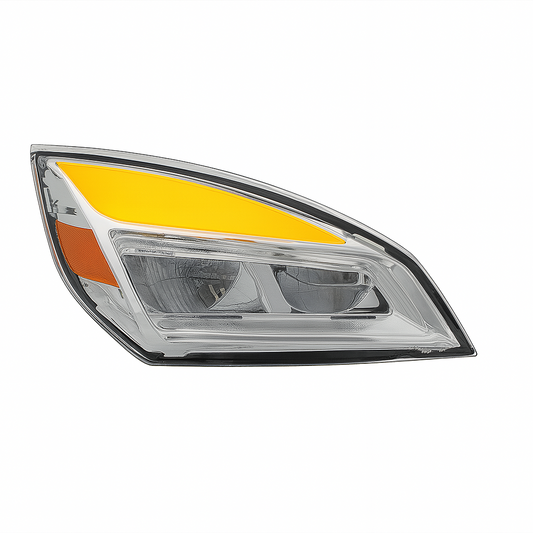 Passenger Side, CHrome Housing, Full LED, Amber LED DRL