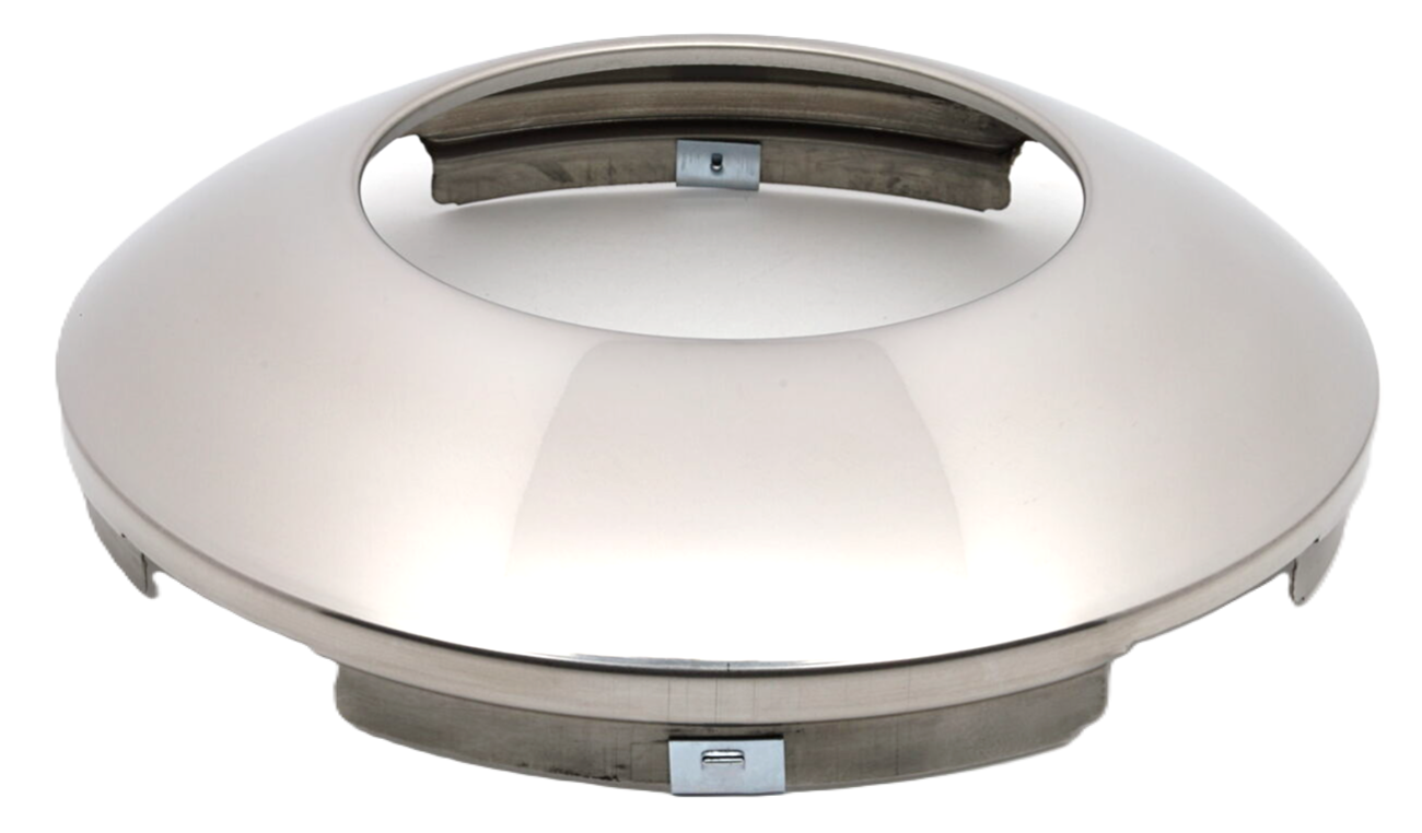 Front Hub Cap- 4Notch, 8.72" OD, 2.56" Height, Stainless, Hubdometer