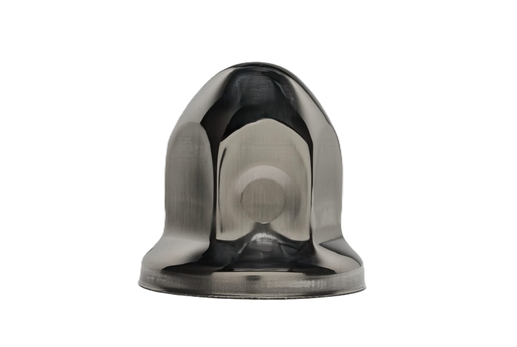 Nut Cover, 33mm diameter, 50mm Height, Bullet Style, with flange, Stainless Steel