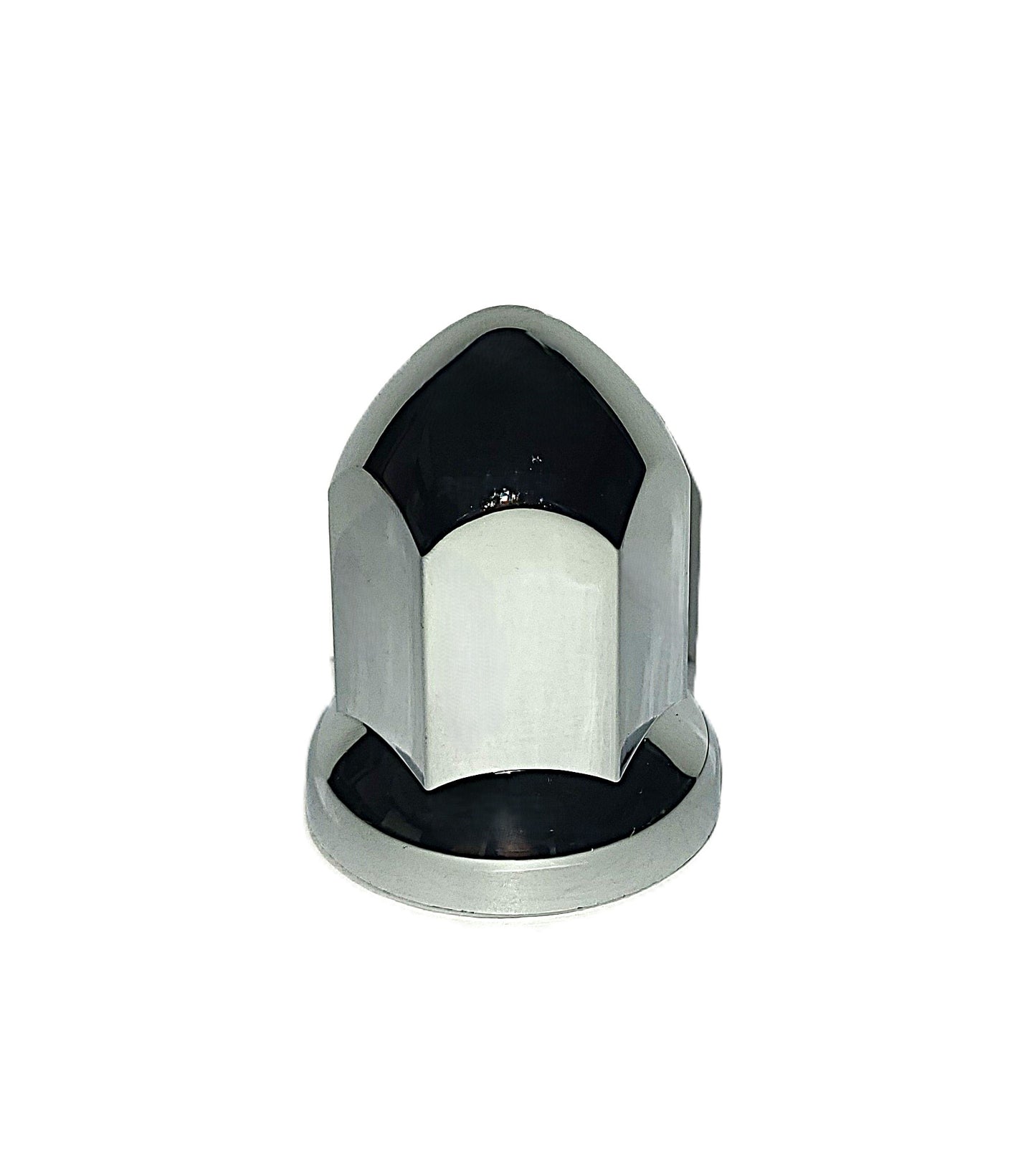 ABS Chrome Nut Cover, 33mm Diameter,63.5mm Height, Bullet Style, Push-on, with flange