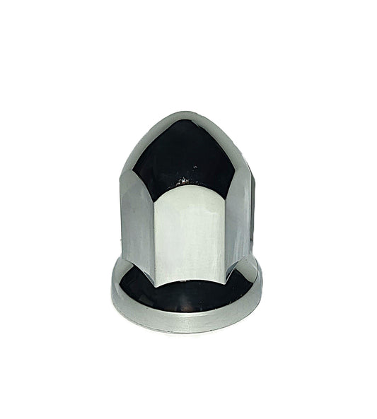 ABS Chrome Nut Cover, 33mm Diameter,63.5mm Height, Bullet Style, Push-on, with flange