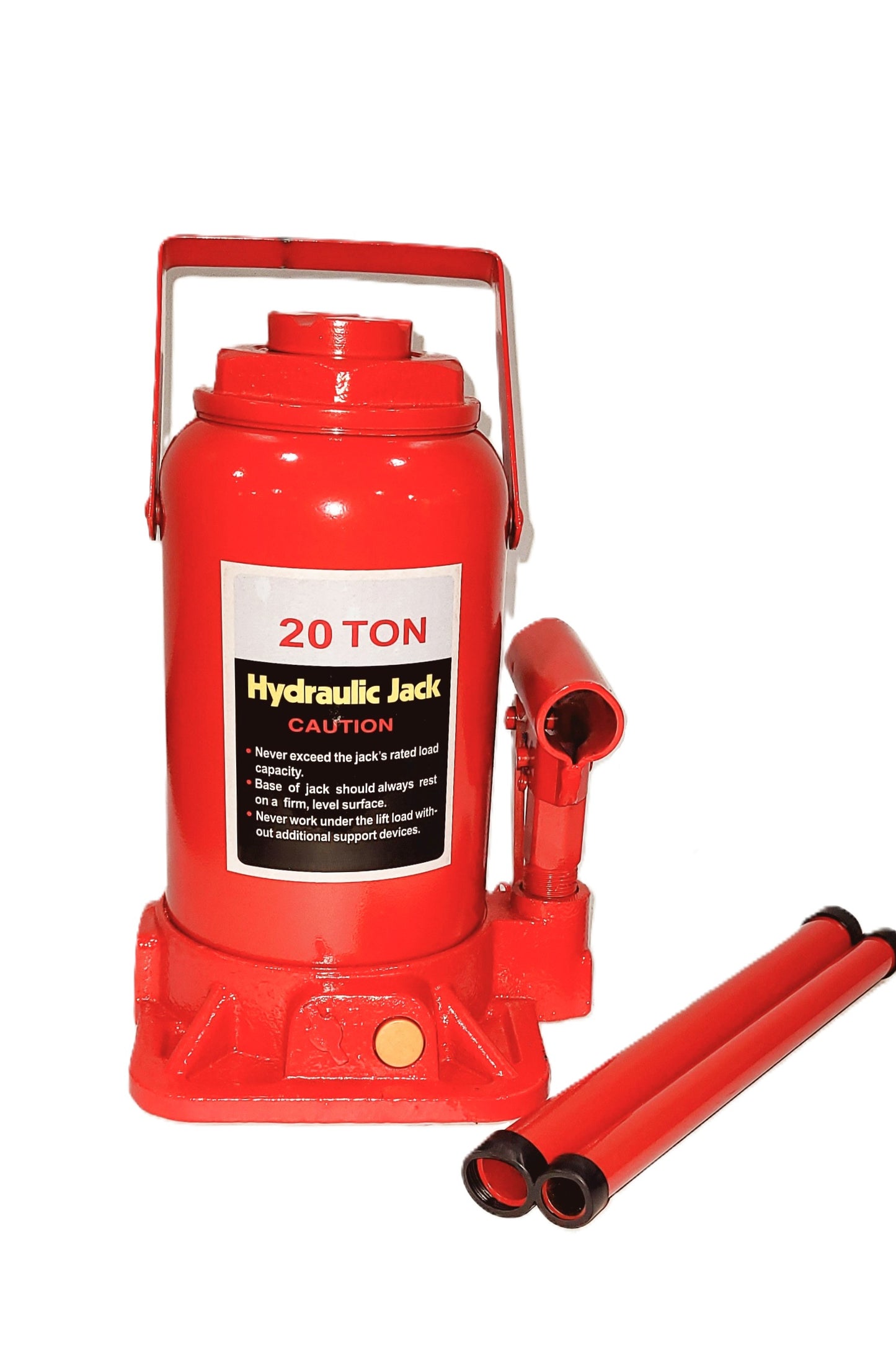 Hydraulic Bottle Jack, 20-Ton, w/2pc handle |ACC, Red