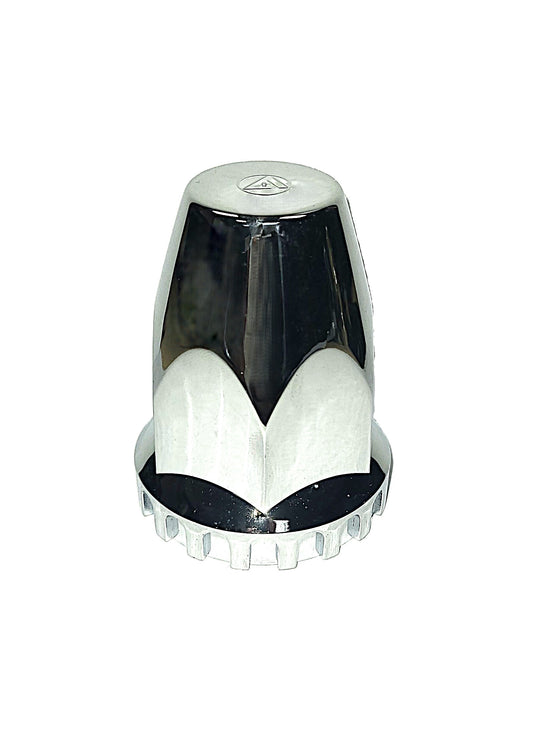 ABS Chrome Nut Cover, 33mm Diameter,73mm Height, Push-on, with flange