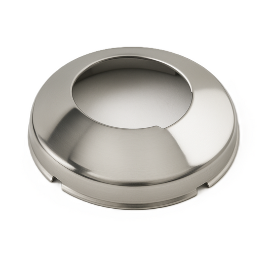Front Hub Cap- 5Notch, 8.72" OD, 2.56" Height, Stainless, Hubdometer